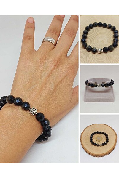 Yasamtohumu Sirius serija zlatni obsidijski kamen 10mm unisex narukvica (52930)