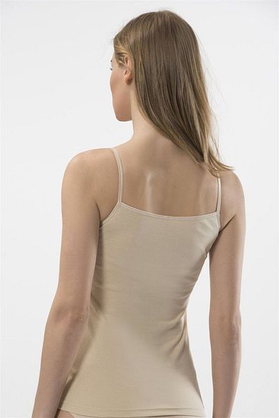 TÜREN Women's Tan 2-Piece Evening Dress Rope Strap Camisole 214
