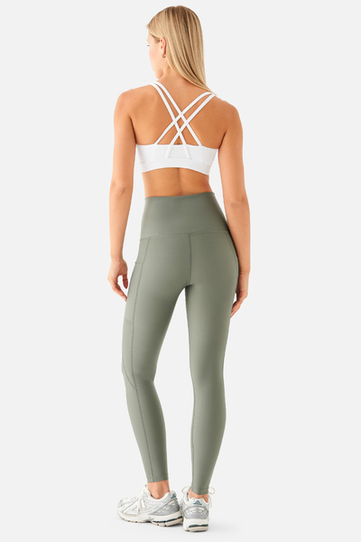 Superstacy Stella High Waist Pocket Recovery Moss Green Sports Leggings