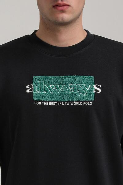 NEW WORLD POLO Crew Neck Navy Slim Fit Sweatshirt 24Fwm60201