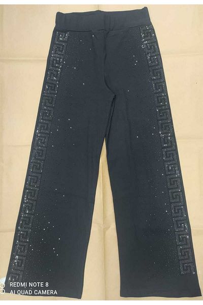 Talha 7777 Model Single Bottom Stone Detailed Trousers