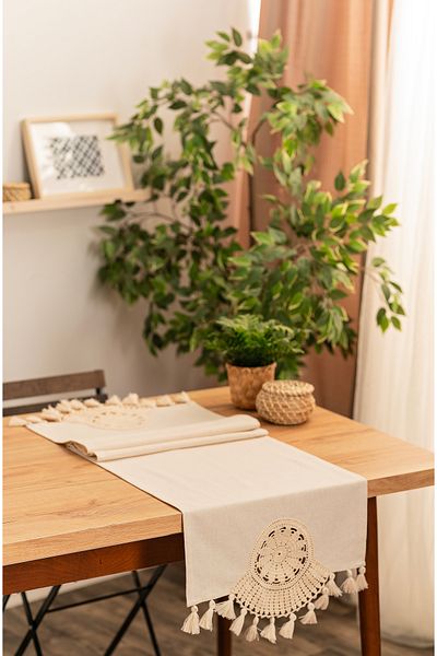 Buldan CSN Tekstil Fan Laciness Tassel Runner