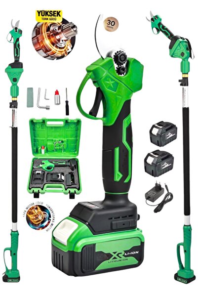 SCHUTZENGER 999Vf Çift Bataryalı 210mm Teleskopik Uyumlu Dal Ağaç Budama Maka...