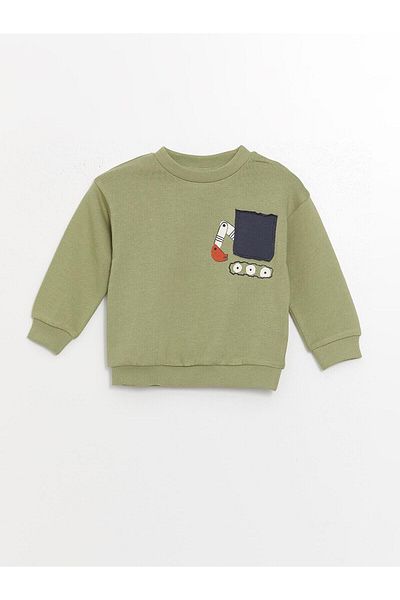 LC Waikiki LCW Baby Baby Boy Sweatshirt and Tracksuit Set - Crew Neck, Printed, Set of 2