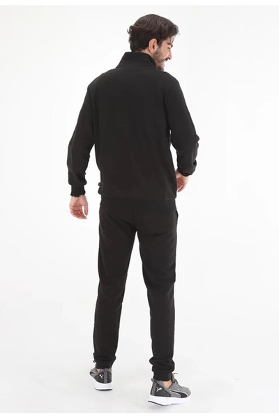 Puma Clean Sweat Suit Erkek Siyah Günlük Stil Eşofman Takım 58584001