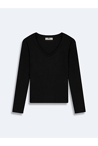 Ltb Dion V-Neck Corded Fabric Sweatshirt 11258103960868