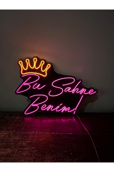 NEON LED KAYSERİ Bu Sahne Benim - Dekoratif Duvar Aydınlatması Neon Led Yazı ...