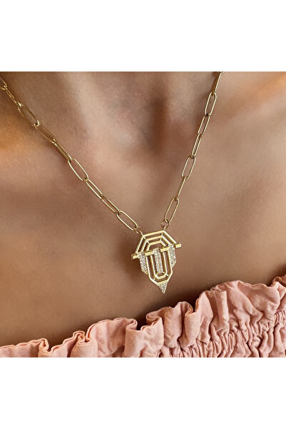 silo قلادة نسائية من Leyla Serenay مكونة من قلادة ذهبية