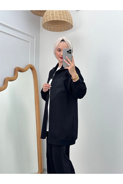 Camelya Fashion Parachute Fabric Detailed Zippered Triple Test Suit