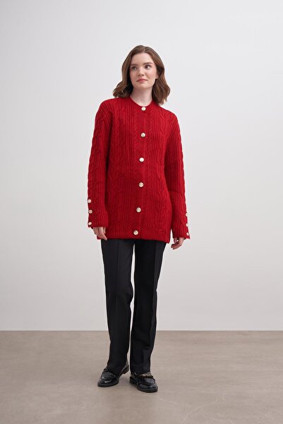 inspiration Kol Düğme Hırka Br7009 Kırmızı