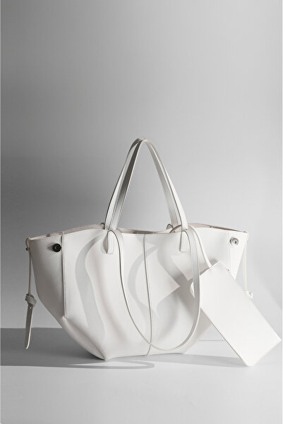 Rimense Women's White Hand and Shoulder Bag