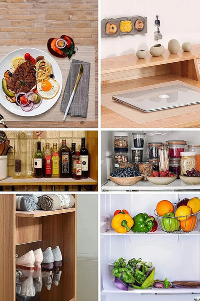 CocoVia 45 cm x 10 metri capac practic antiderapant pentru raft - pentru bucătărie, dulap, frigider și suport pentru pantofi