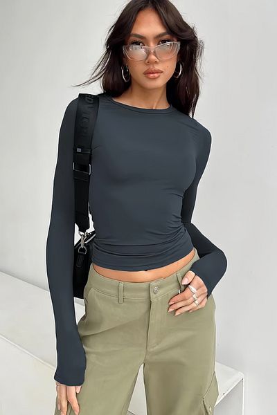 coder Smoked Crew Neck Basic μακρυμάνικο σώμα