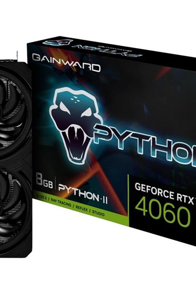 gainward بطاقة رسومات Geforce Rtx4060 Python II 8 جيجابايت Gddr6 128 بت Dlss 3