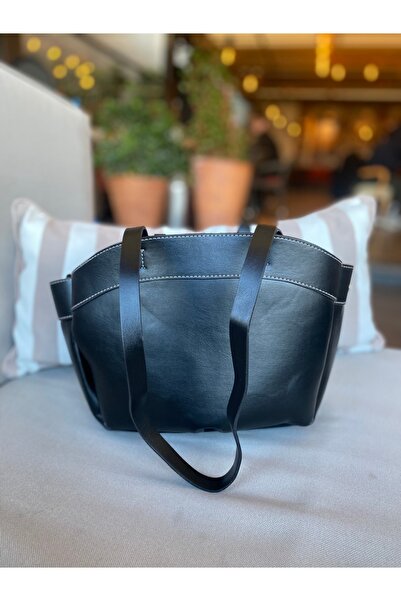 Cool Trendy - Vegan Deri Yavrulu Kanvas Omuz Çantası