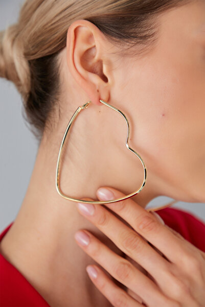 Lina Tia Kadın Kalp Kare Kıvrım Model Altın Kaplama Çelik Rodyum Kaplama Büyü...