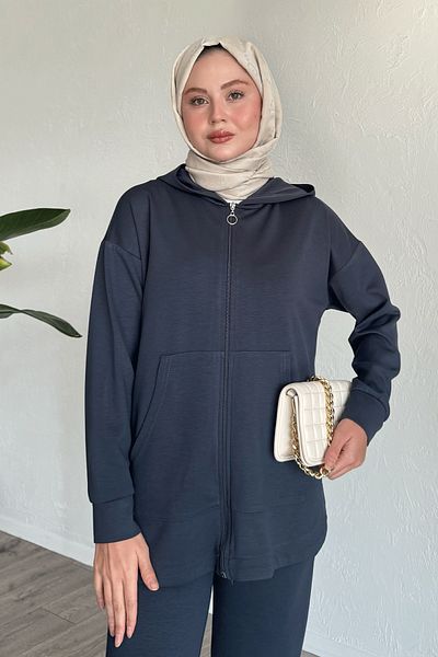 InStyle طقم من قطعتين من المطاط أنثراسايت بسحاب