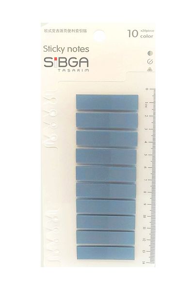 sibga tasarım Transparent Colored Post-It Note Paper - 200 Sheets Bookmark Sticker