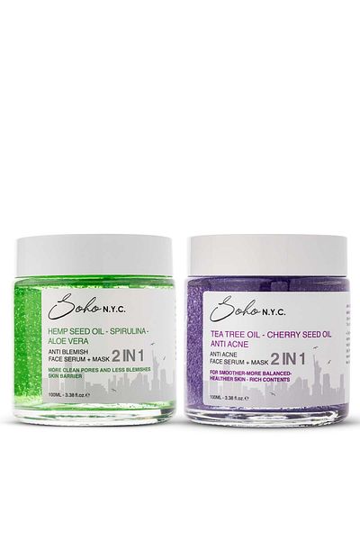 Soho N.Y.C. Set of 2 Mask Effective Vegan Serum - Anti Acne Anti-Blemish
