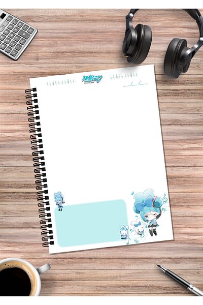 Home Hatsune Miku Spiral Notebook (50 Sheets)