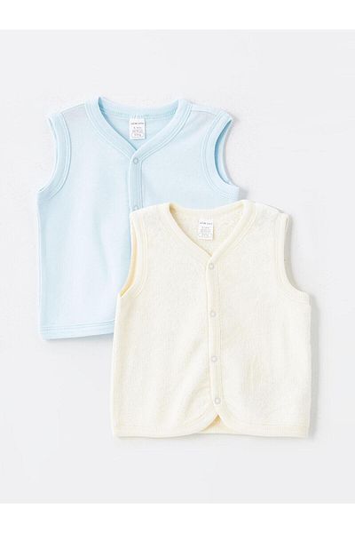 LC Waikiki Lcw Baby I V-Neck Basic Baby Boy Vest 2-Piece
