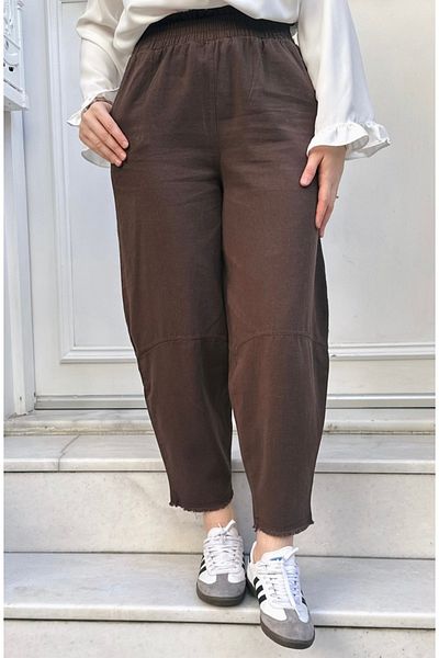 Butik Women's Linen Loose Fitting Pants