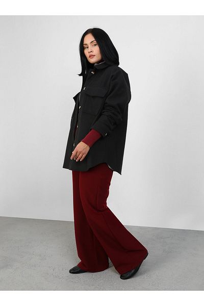 ALİA Oversize Stamp Jacket με λεπτομέρεια τσέπης - Μαύρο - Alia