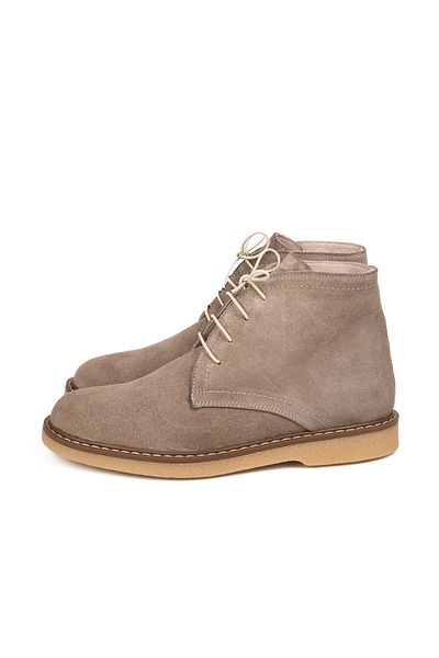 LA PASSION Genuine Suede Women's Boots, Lace-Up Non-Slip Sole Lace-Up Women's Boots
