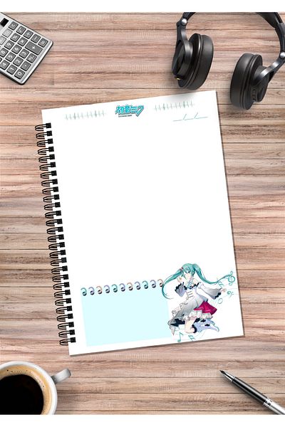 Home Hatsune Miku Spiral Notebook (50 Sheets)