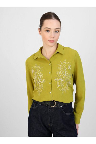 Refka Aerobin Embroidery Detailed Tunic - Oil Green - Refka