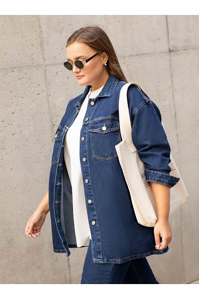ALİA Plus Size Oversize Cotton T-Shirt - White - Alia