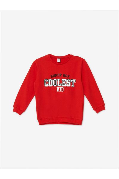 LC Waikiki Lcw Kids Crew Neck Long Sleeve Printed Baby Boy T-Shirt and Sweatpants Bottom 2-Piece Set