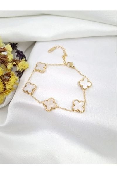 aves shop Stainless Steel Clover Bracelet