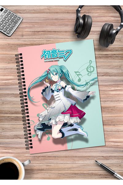 Home Hatsune Miku Spiral Notebook (50 Sheets)