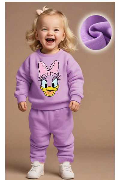 bebekpare Kız Çocuk İki İplik Alt Üst Takım Pamuk Ördek