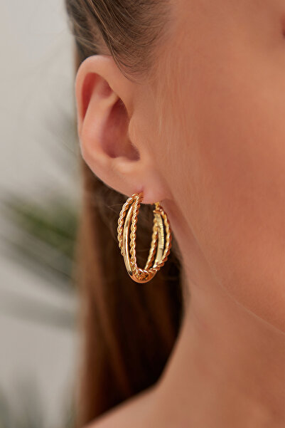 Lina Tia المرأة الحد الأدنى مزدوجة اوجير التفاصيل 3 حلقة تصميم موحد نموذج الب...