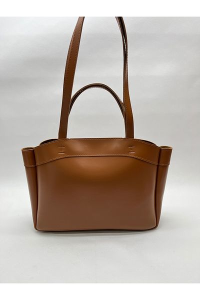 TAYMİR Women's Double Handle Suede Cub Zippered Tote Bag