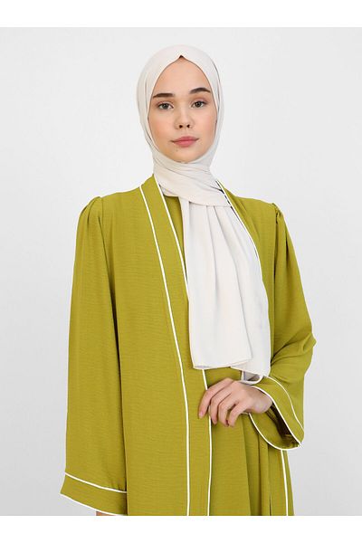 Refka Aerobin Abaya & Gown Double Set - Oil Green - Refka