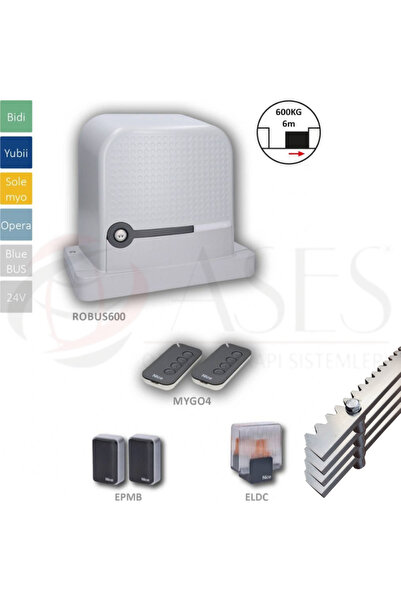 NİCE Nice Yeni ROBUS600 Yana Kayar Kapı Motoru 600 Kg Kit