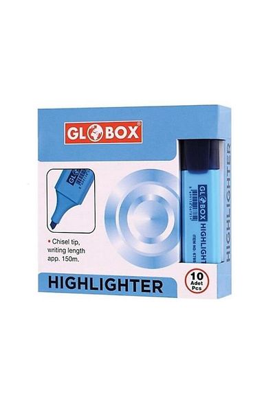 Globox Blue Highlighter - Pack of 10