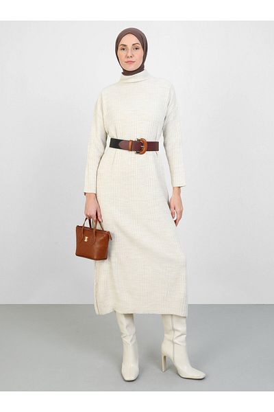 VAV Stone Color Ribbed Dress - Vav