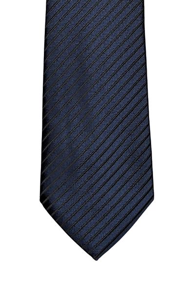 1001 Kravat Men's Gift Set with Wooden Box Classic Navy Blue Tie and Socks