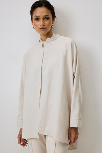 Touché Privé Pat Detailled Linen Textured Kimono