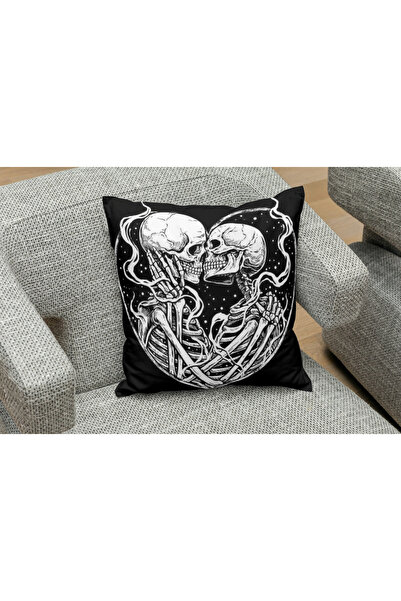 owl bag Ljubavna kutija Skull's love sa crnim uzorkom Jastuk