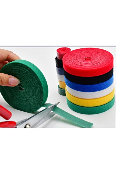 Greathings Organizator cablu de fixare cu cârlig și buclă 5 metri x 1 cm