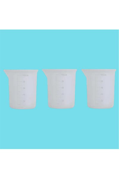 Home Epoxy Measuring Cup Silicone 3 Pieces 100ml - Silicone Measuring Cup Beaker 100ml
