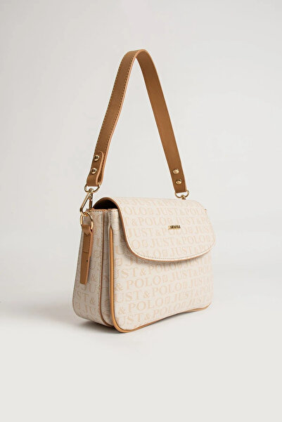 Just Polo Women's Green Tan Hand and Shoulder Bag Suitable for Daily Combinat...