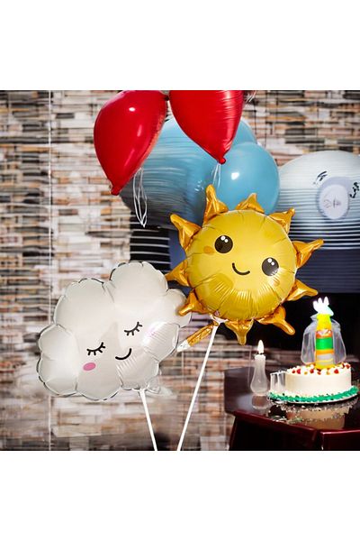 Partifabrik Cloud Sun Themed 2 Piece Foil Balloon Set