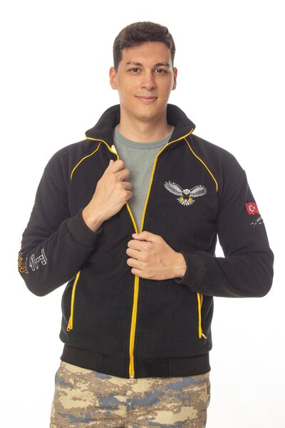 Burak Askeri Malzeme Hava Kuvvetleri F-16 Fighting Falcon Uzun Kollu Siyah Re...