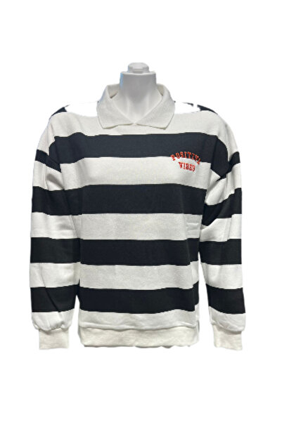 Markamoni VeryPeri 02085 - Hanorac negru pentru femei cu guler tricou